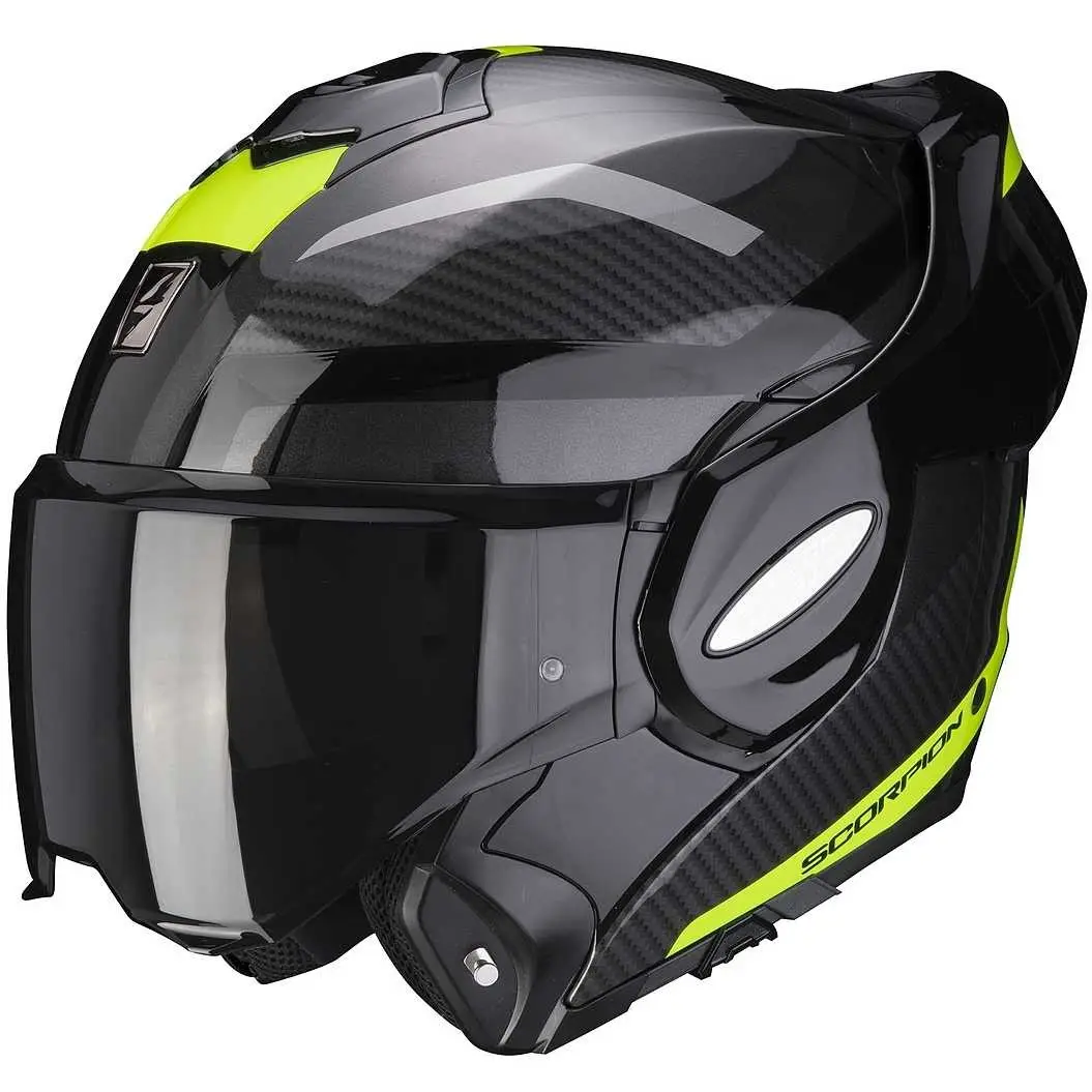 Casco flip-up con visierino doppia omologazione